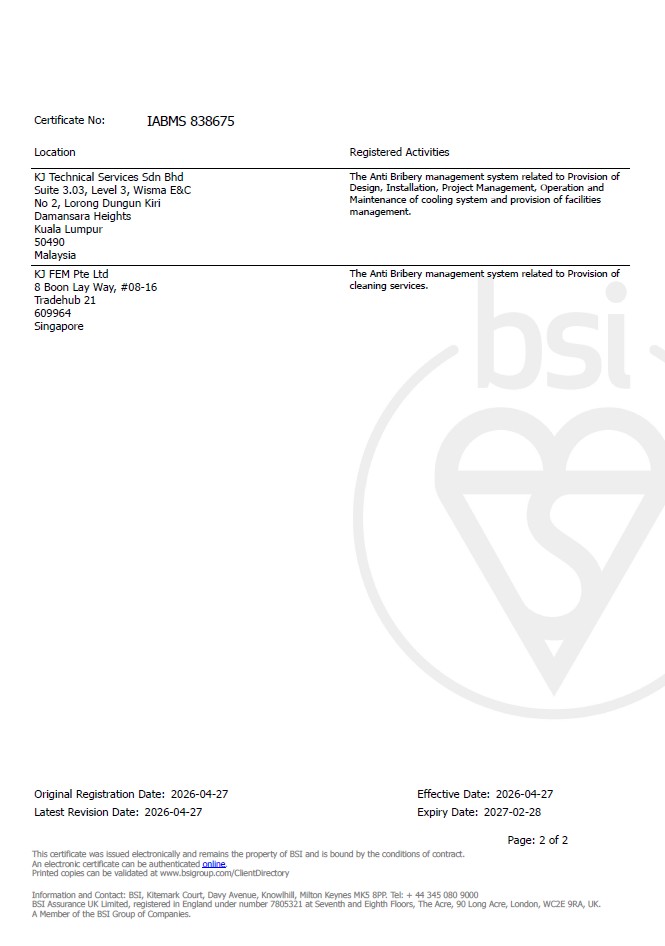 KJTS Group Achieves ISO 37001:2016 Certification