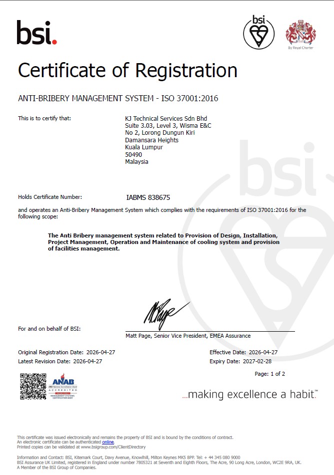 KJTS Group Achieves ISO 37001:2016 Certification